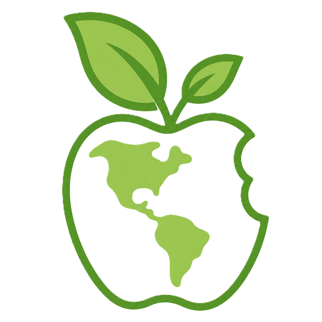 Logo of the JAFSCD Sustainable Diets Brief series is an apple with North and South America within it