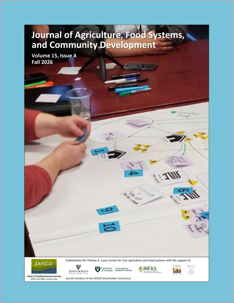 On our cover: A working group of residents of Nunavik, Canada, map their community food system using maps and Post-It notes to show sources of food