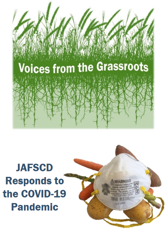 Logos for Voices from the Grassroots and JAFSCD Responds to the COVID-19 Pandemic